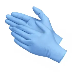 Γάντια Νιτριλίου Μπλε Χωρίς Πούδρα 100τμχ S-XL