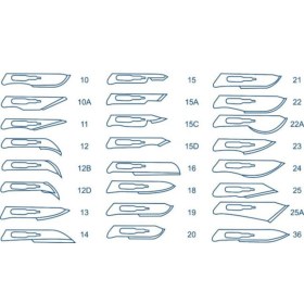 Λεπίδες χειρουργικές αποστειρωμένες μιας χρήσης 100τμχ No22 - 