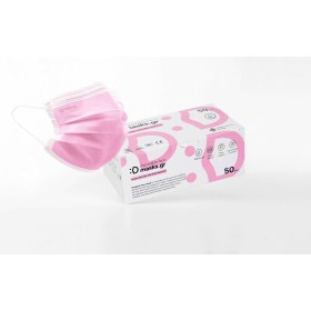 Ροζ Χειρουργική μάσκα BFE?98% Type II - 50 τμχ