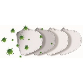 Μάσκα προστασίας FFP2- KN95 με 4 στρώσεις (CE & EN:149:2001) BRAND ITALIA Πορτοκαλί - 