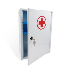 Φαρμακείο τοίχου μεταλλικό, Μεγάλο 46x30x14cm - 